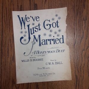 We've Just Got Married Vintage Sheet Music
